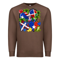 Chestnut puerto rico with dominican republic hearts Premium Sweatshirt - NancyCooperArtShop