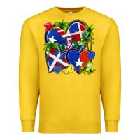 Lemon puerto rico with dominican republic hearts Premium Sweatshirt - NancyCooperArtShop