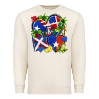 Sandshell puerto rico with dominican republic hearts Premium Sweatshirt - NancyCooperArtShop
