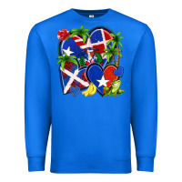 True Royal puerto rico with dominican republic hearts Premium Sweatshirt - NancyCooperArtShop