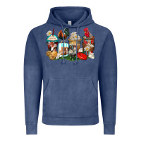 Vintage Denim rooster coffee cups Vintage Hoodie - Zillion Design Studio