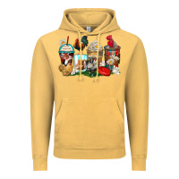 Vintage Mustard rooster coffee cups Vintage Hoodie - Zillion Design Studio