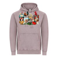 Vintage Zinc rooster coffee cups Vintage Hoodie - Zillion Design Studio