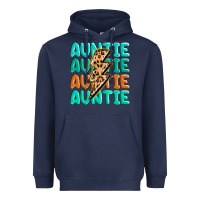 Navy auntıe with lightning bolt Heavyweight Hoodie - MaliasSmallBusiness