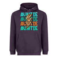 Plum auntıe with lightning bolt Heavyweight Hoodie - MaliasSmallBusiness