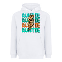 White auntıe with lightning bolt Heavyweight Hoodie - MaliasSmallBusiness