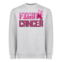 Heather Grey Fight Cancer Heavyweight Sweatshirt - texasbilliewilder