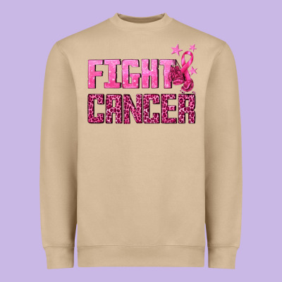 Fight Cancer Heavyweight Sweatshirt Designed By Texasbilliewilder