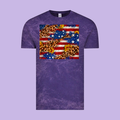 4th Of July Usa Flag Leopard Sunflower 20oz Tumble Vintage Tee Designed By Neo Western