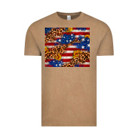 Vintage Coffee 4th of July USA flag leopard sunflower 20oz tumble Vintage Tee - Neo Western