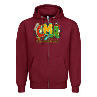 Burgundy cma certified medical assistant juneteenth Zipper Hoodie - NancyCooperArtShop