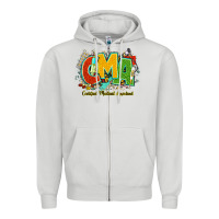 Dove Grey cma certified medical assistant juneteenth Zipper Hoodie - NancyCooperArtShop