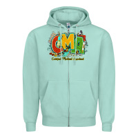 Seafoam cma certified medical assistant juneteenth Zipper Hoodie - NancyCooperArtShop