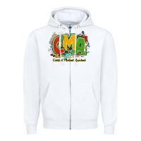 White cma certified medical assistant juneteenth Zipper Hoodie - NancyCooperArtShop