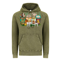 Vintage Olive goats coffee cups Vintage Hoodie - Zillion Design Studio