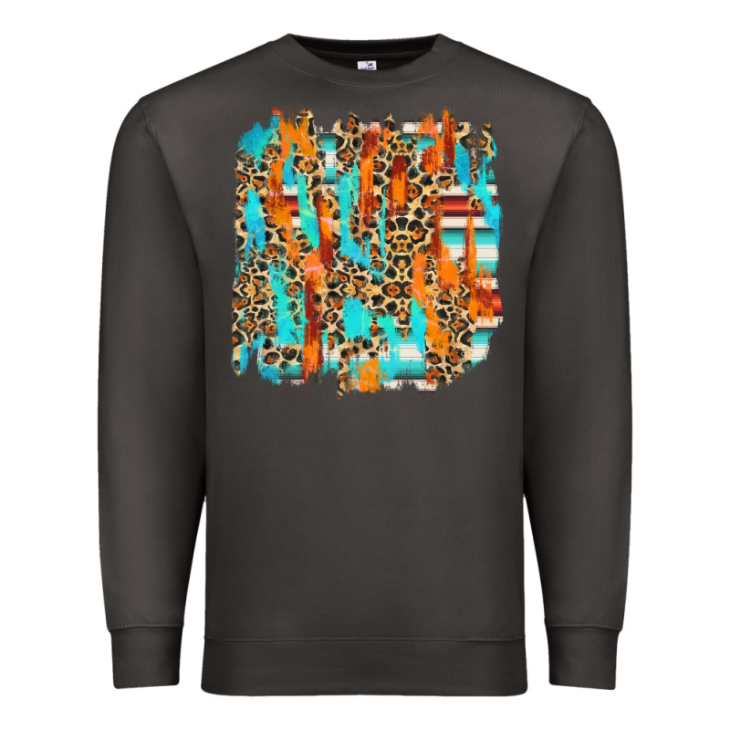 Serape With Leopard Pattern Premium Sweatshirt by NancyCooperArtShop | Teevron