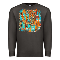 Smoke serape with leopard pattern Premium Sweatshirt - NancyCooperArtShop