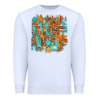 White serape with leopard pattern Premium Sweatshirt - NancyCooperArtShop