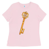 Bubblegum Pink love key Ladies Tee - AdoDesignShop