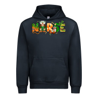 Navy st patricks day nurse with gnome Urban Hoodie - NancyCooperArtShop