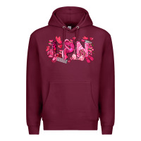 Burgundy lpn breast cancer certified nursing assistant Premium Hoodie - LillyAllenDesigns
