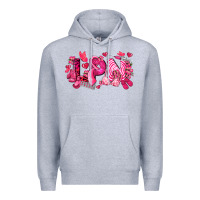 Heather Grey lpn breast cancer certified nursing assistant Premium Hoodie - LillyAllenDesigns