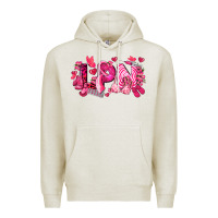 Oatmeal Heather lpn breast cancer certified nursing assistant Premium Hoodie - LillyAllenDesigns