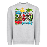 Heather Grey little miss sassy pants Heavyweight Sweatshirt - Zillion Design Studio