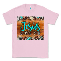Bubblegum Pink jesus loves you Classic Tee - JahusDesignShop