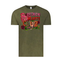 Vintage Olive broken heart club Vintage Tee - FaDigitalArtStudio