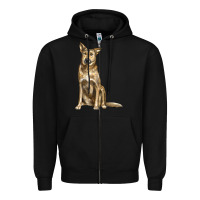 Black chinook dog Zipper Hoodie - LillyAllenDesigns