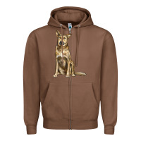 Chestnut chinook dog Zipper Hoodie - LillyAllenDesigns