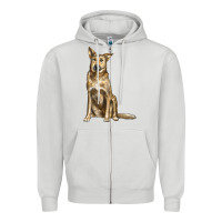 Dove Grey chinook dog Zipper Hoodie - LillyAllenDesigns