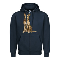 Navy chinook dog Zipper Hoodie - LillyAllenDesigns