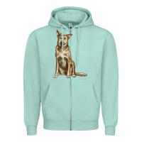Seafoam chinook dog Zipper Hoodie - LillyAllenDesigns