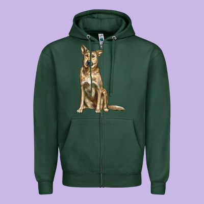 Chinook Dog Zipper Hoodie Designed By Lillyallendesigns