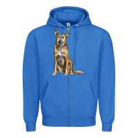 True Royal chinook dog Zipper Hoodie - LillyAllenDesigns
