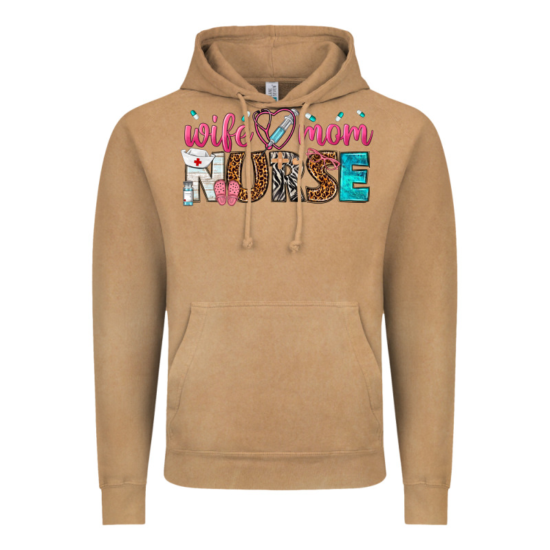 Wife Mom Nurse Vintage Hoodie by texasbilliewilder | Teevron