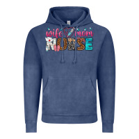 Vintage Denim wife mom nurse Vintage Hoodie - texasbilliewilder