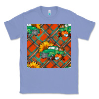 Colony Blue fall truck seamless pattern Classic Tee - BundleAndBundleShop