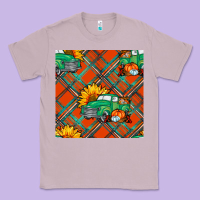 Fall Truck Seamless Pattern Classic Tee Designed By Bundleandbundleshop