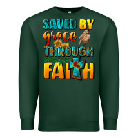 Sports Green saved by grace through faith Premium Sweatshirt - NancyCooperArtShop