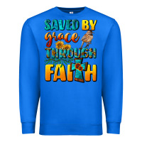 True Royal saved by grace through faith Premium Sweatshirt - NancyCooperArtShop