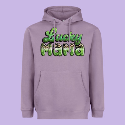 Lucky Mama Heavyweight Hoodie Designed By Maliassmallbusiness