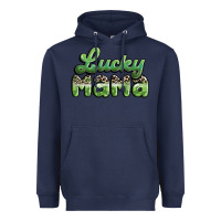 Navy lucky mama Heavyweight Hoodie - MaliasSmallBusiness