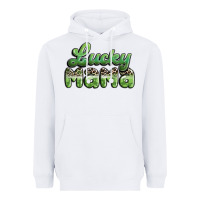 White lucky mama Heavyweight Hoodie - MaliasSmallBusiness