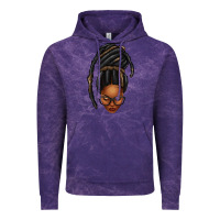 Cloud Purple afro woman faux jumbo locs Vintage Hoodie - texasbilliewilder
