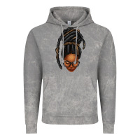 Cloud Rock afro woman faux jumbo locs Vintage Hoodie - texasbilliewilder