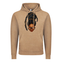 Vintage Coffee afro woman faux jumbo locs Vintage Hoodie - texasbilliewilder