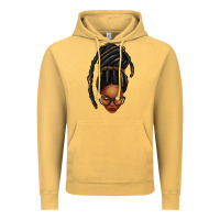 Vintage Mustard afro woman faux jumbo locs Vintage Hoodie - texasbilliewilder